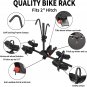 2 E Bike Rack Hitch Mounted, Wobble Free Smart Tilting Folding 2 Bicycle Electri