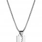 Mens Stainless Steel Razor Blade Model Dog Tag Pendant Hip Hop Necklace,22+2" Ch