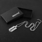 Mens Stainless Steel Razor Blade Model Dog Tag Pendant Hip Hop Necklace,22+2" Ch