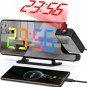 Projection Alarm Clock for Bedrooms, 7.3" LED Mirror Digital Alarm Clock with 18
