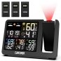 Projection Alarm Clock, Digital Clock Projector on Ceiling Weather Station with
