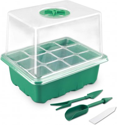 UNCLE.XIA 5 Pack Seed Trays Seedling Starter Tray Humidity Adjustable Plant Star