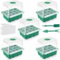 UNCLE.XIA 5 Pack Seed Trays Seedling Starter Tray Humidity Adjustable Plant Star