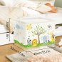 Clastyle Cube Jungle Safari Animals Nursery Storage Basket Forest Elephant Giraf
