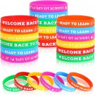 42Pcs Back to School Party Favors Silicone Bracelets First Day of School Gifts P