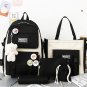 Kawaii Backpack Set 5Pcs Aesthetic School Bags Cute Backpack Set with Pendant Lu