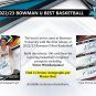 2022/2023 Bowman University'S Best Basketball Hobby Box (12 Packs/4 Cards: 2 Aut