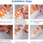 Elastic No Tie Flat Shoe Laces for Sneakers, Stretch Tieless Shoelaces for Kids