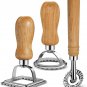 Ravioli Pasta Cutter Set (Set of 3), Ravioli Stamp Maker with Wooden Handle for