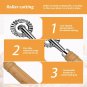 Ravioli Pasta Cutter Set (Set of 3), Ravioli Stamp Maker with Wooden Handle for