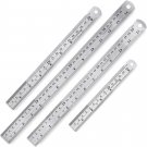 Steel Rulers, 6, 8, 12, 14 Inch Metal Rulers, Pack of 4