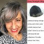 Grey Wig for Women Black Grey Wig Gray Hair Wig Brazilian Virgin Straight Short