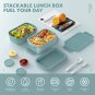 Bento Box Adult Lunch Box - 72Oz Stackable Bento Lunch Box for Adults, 3 Layers