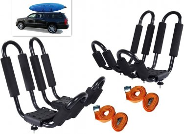 J Cross Bar 2 Pairs = 4 PCS Universal Kayak Canoe Top Mount Carrier Roof Rack Bo