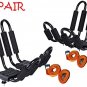 J Cross Bar 2 Pairs = 4 PCS Universal Kayak Canoe Top Mount Carrier Roof Rack Bo