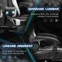 Gaming Chair, Video Game Chair with Footrest and Massage Lumbar Support, Ergonom