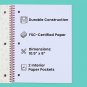 Yoobi College Ruled Spiral Notebook Set â Bulk 6-Pack of 1 Subject Notebooks, Va