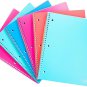 Yoobi College Ruled Spiral Notebook Set â Bulk 6-Pack of 1 Subject Notebooks, Va