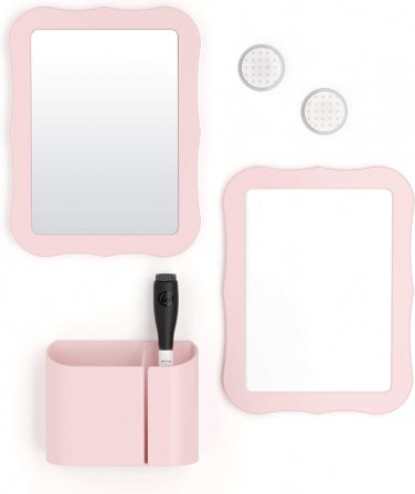 Locker Accessories Kit, Back to School Essentials, Blush, 6-Piece, Includes Whit