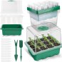 Grow Your Garden with Ease 10 Pack Seed Starter Tray with 120 Cells, Humidity Do