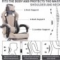Gaming Chair with Massage,Ergonomic PC Gaming Chair with Footrest Comfortable He