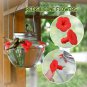 Mason Jar Hummingbird Feeder for Outdoors Hanging, Glass Humming Bird Feeders wi