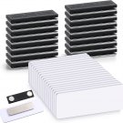 50 Packs Magnetic Name Tags Blank DIY Name Tag Badge Holders with Magnetic Backi
