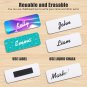 50 Packs Magnetic Name Tags Blank DIY Name Tag Badge Holders with Magnetic Backi