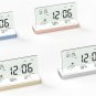 Alarm Clock for Bedroom, 3 Lould Alarms, Transparent LCD Display with Indoor Tem
