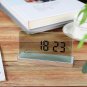 Alarm Clock for Bedroom, 3 Lould Alarms, Transparent LCD Display with Indoor Tem
