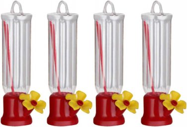 Mini Hummingbird Feeder 4 Pack Small Hummingbird Feeders for Outdoor 2.3Oz