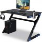 Gaming Desk Computer Table for Home Office Sturdy Desk with Cup Holder, Headphon