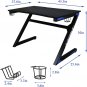 Gaming Desk Computer Table for Home Office Sturdy Desk with Cup Holder, Headphon