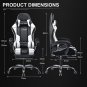 Gaming Chair, Computer Chair with Footrest and Lumbar Support, Height Adjustable