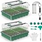 2Pcs Seed Starter Trays with Humidity Domes 96 Cells Seedling Starter Kit with A