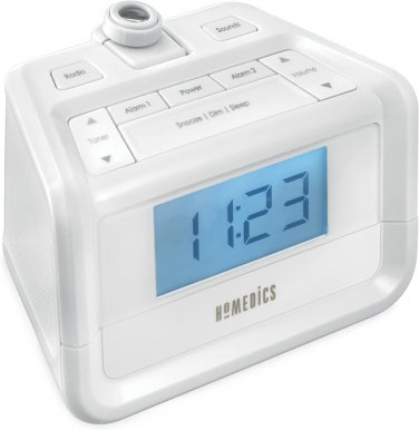 Sound Machine and Alarm Clock with Time Projection. White Noise Sound Machine wi