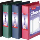 Cardinal 3 Ring Binders, 2 Inch Binder with round Rings, Holds 475 Sheets, Clear