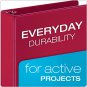 Cardinal 3 Ring Binders, 2 Inch Binder with round Rings, Holds 475 Sheets, Clear