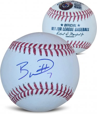 Bobby Witt Jr Autographed MLB Signed Baseball Beckett COA with Display Case