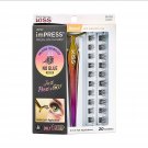 KISS Impress Press-On Falsies Eyelash Clusters Kit, Natural, Black, No Glue Need