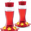 Hummingbird Feeder 30 Oz [Set of 2] Plastic Hummingbird Feeders for Outdoors - w