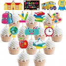 30 PCS Back to School Decorations, 12 Designs First Day of School Cupcake Topper