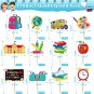 30 PCS Back to School Decorations, 12 Designs First Day of School Cupcake Topper