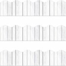 White Wood Border Trim - Bulletin Borders Stickers, 50 Ft Back-To-School Decorat