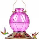 Hummingbird Feeder, 18016P Glass Hummingbird Feeder for Outdoors, Netted Texture