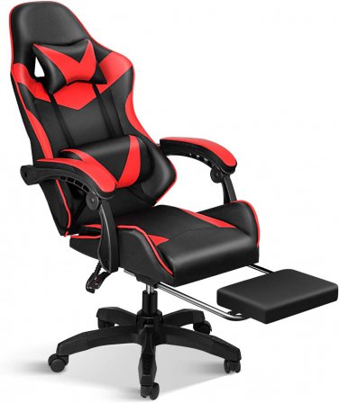 Gaming Chair, Backrest and Seat Height Adjustable Swivel Recliner Racing Office