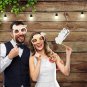 60Pcs Fully Assembled Wedding Photo Booth Props - Prop Stand - Gold Signs - Eleg