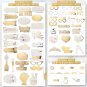 60Pcs Fully Assembled Wedding Photo Booth Props - Prop Stand - Gold Signs - Eleg