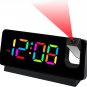 Gevaabu Projection Alarm Clock Digital Wall Clock, Digital Clocks for Bedrooms A