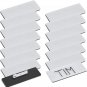 15-Pack Blank Name Tag Pin Badges, White Blank Name Tags for Employee ID Badges,